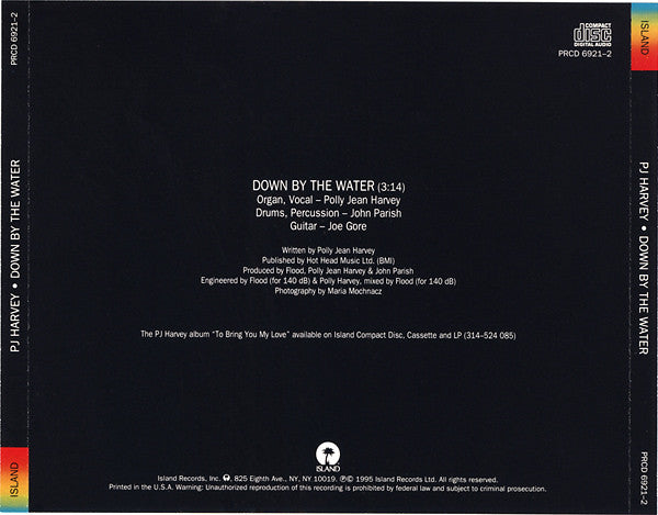 PJ Harvey : Down By The Water (CD, Single, Promo)