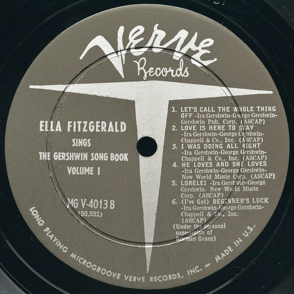 Ella Fitzgerald : Ella Fitzgerald Sings The Gershwin Song Book Vol. 1 (LP, Album, Mono)