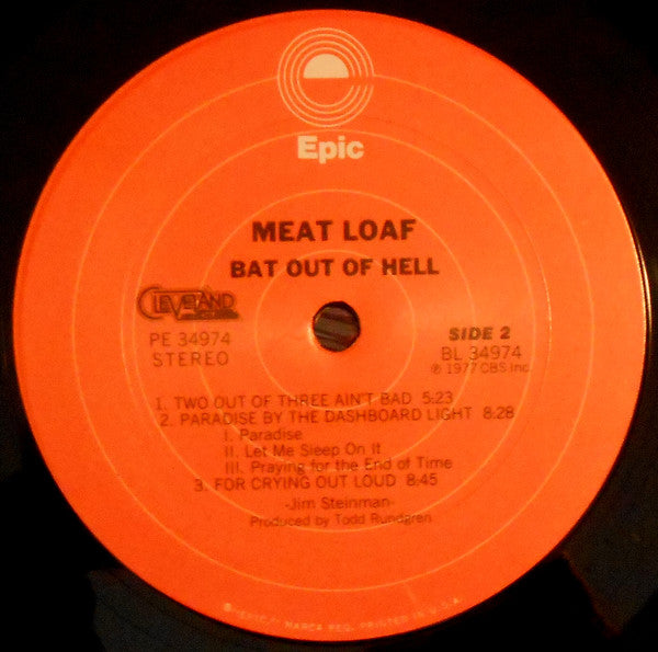 Meat Loaf : Bat Out Of Hell (LP, Album)