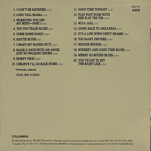 Big Bill Broonzy : Good Time Tonight (CD, Comp, Mono)