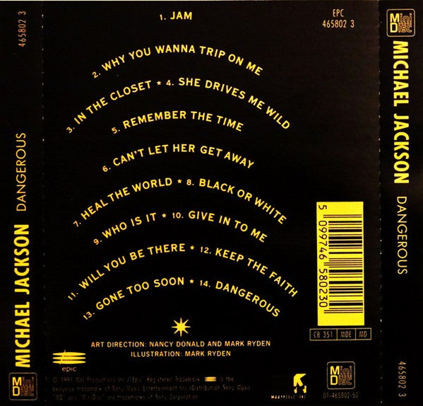 Michael Jackson : Dangerous (MD, Album)