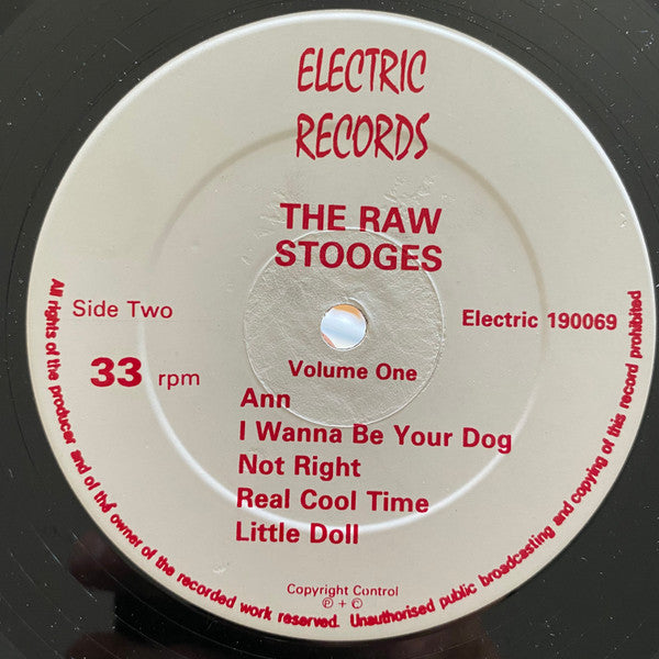 The Stooges : Raw Stooges, Vol 1 (LP, Comp, Ltd, Unofficial)