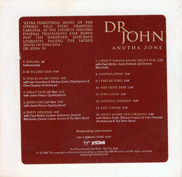 Dr. John : Anutha Zone (CD, Album, Promo, Car)