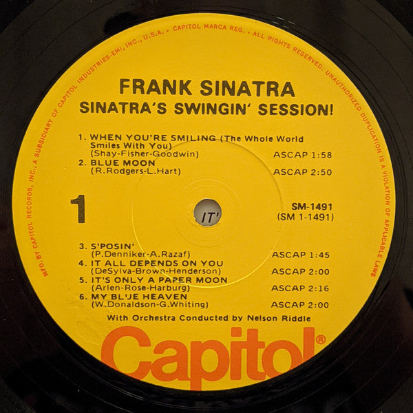 Frank Sinatra With Nelson Riddle And His Orchestra : Sinatra's Swingin' Session !!! (LP, Album, RE, Los)