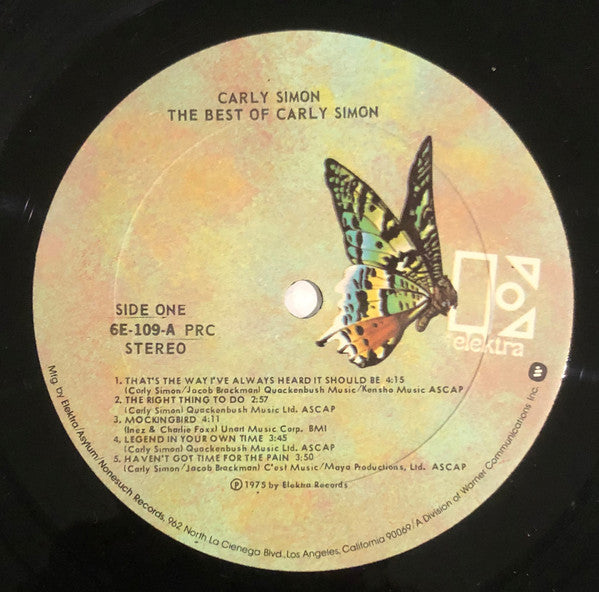 Carly Simon : The Best Of Carly Simon (LP, Comp, PRC)
