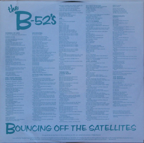 The B-52's : Bouncing Off The Satellites (LP, Album, All)