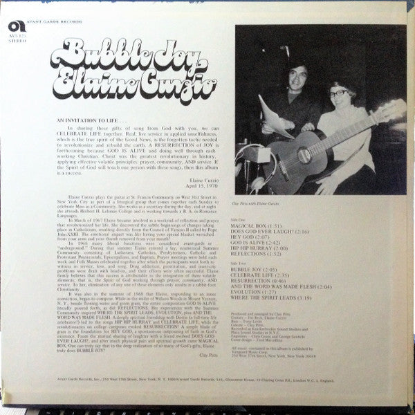 Elaine Curzio : Bubble Joy (LP)