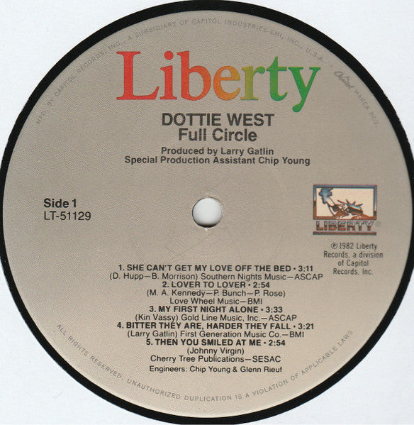 Dottie West : Full Circle (LP, Album, Jac)