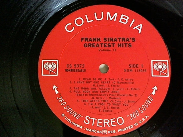 Frank Sinatra : Frank Sinatra's Greatest Hits - The Early Years - Volume Two (LP, Comp)