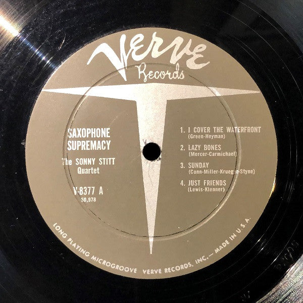 Sonny Stitt Quartet : Saxophone Supremacy (LP, Album, Mono)