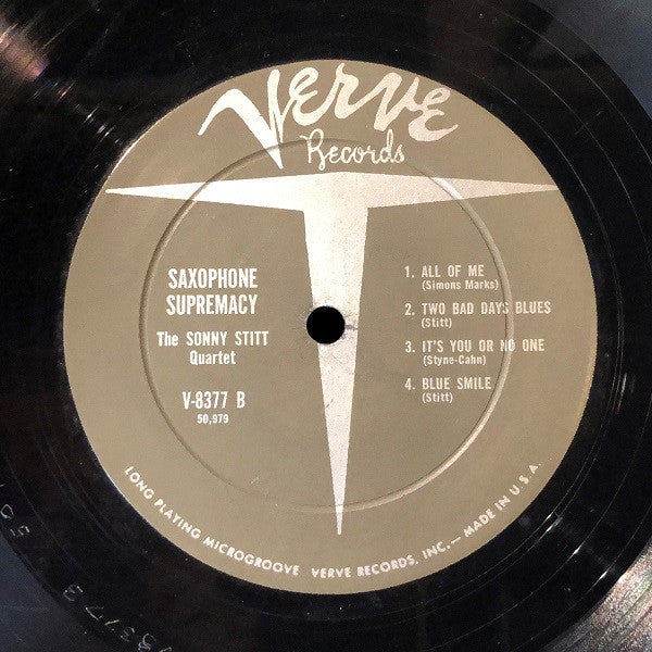 Sonny Stitt Quartet : Saxophone Supremacy (LP, Album, Mono)