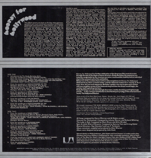 Various : Hooray For Hollywood (The Golden-Age Of The Hollywood Musical Companion Volume) (LP, Album, Mono)