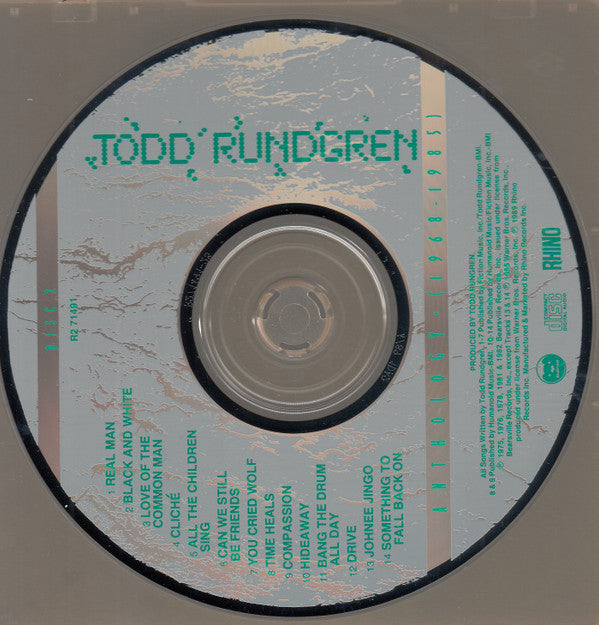 Todd Rundgren : Anthology - (1968 - 1985) (2xCD, Album, Comp)
