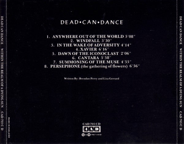 Dead Can Dance : Within The Realm Of A Dying Sun (CD, Album, Nim)