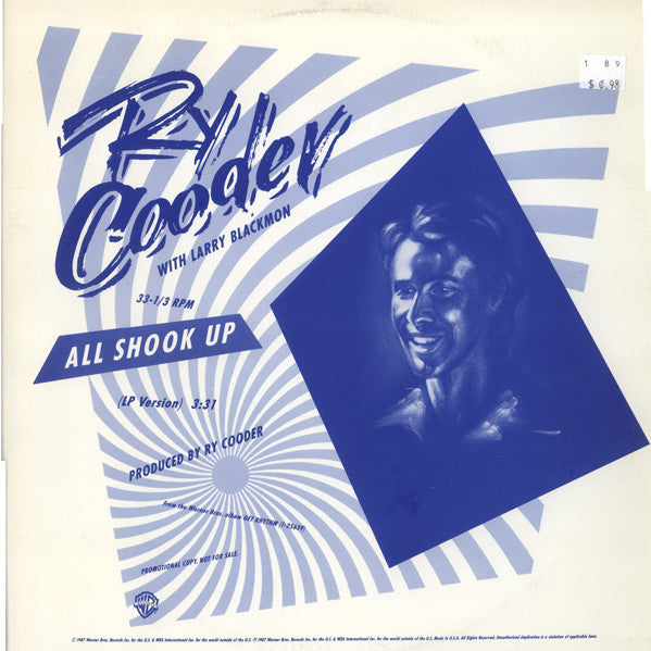 Ry Cooder : All Shook Up (12", Single, Promo)