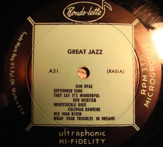 Various : Great Jazz (LP, Comp)