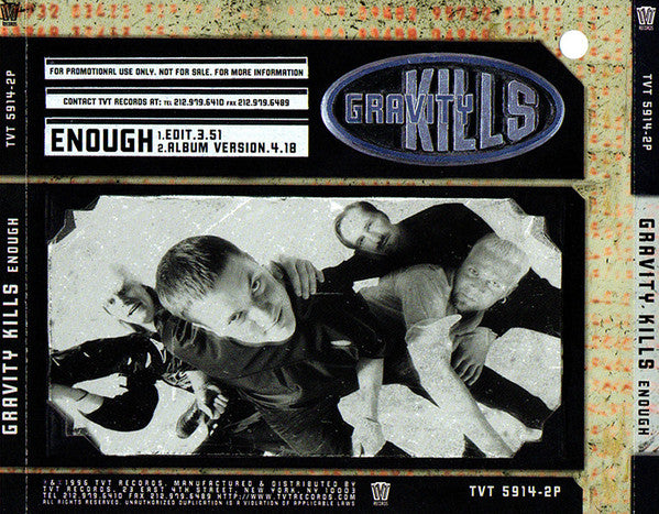 Gravity Kills : Enough (CD, Single, Promo)