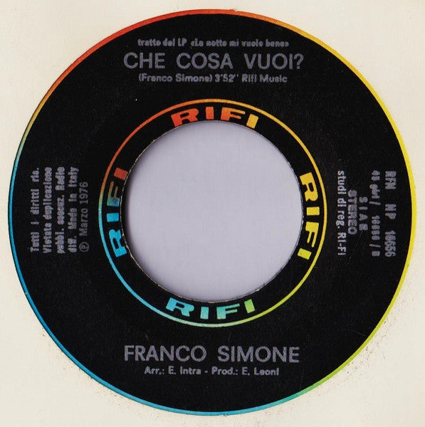 Franco Simone : Tu... E Così Sia  (7")