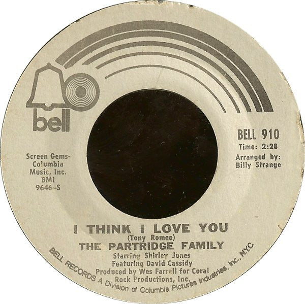 The Partridge Family : I Think I Love You  (7", Single, Styrene, Pit)