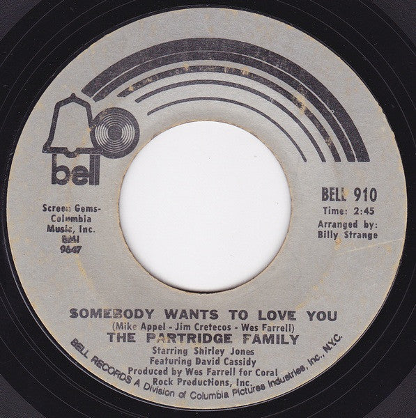 The Partridge Family : I Think I Love You  (7", Single, Styrene, Pit)