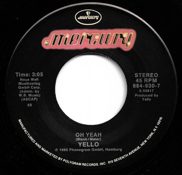 Yello : Oh Yeah (7", Single, Mul)