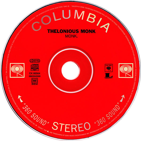 Thelonious Monk : Monk. (CD, Album, RE, RM)