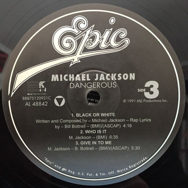Michael Jackson : Dangerous (2xLP, Album, RE, 180)
