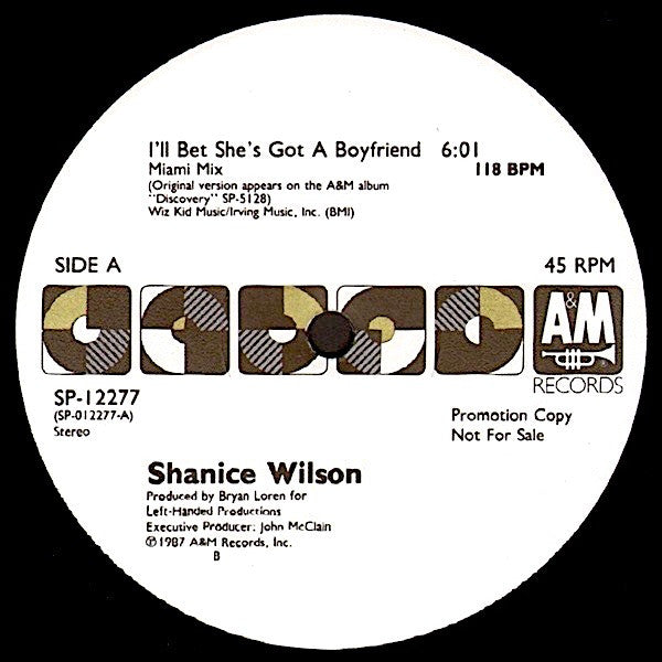 Shanice Wilson : I'll Bet She's Got A Boyfriend (12", Promo)