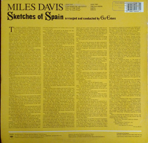 Miles Davis : Sketches Of Spain (LP, Album, RE, RM, Car)
