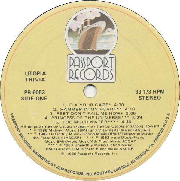 Utopia (5) : Trivia (LP, Comp, Hub)