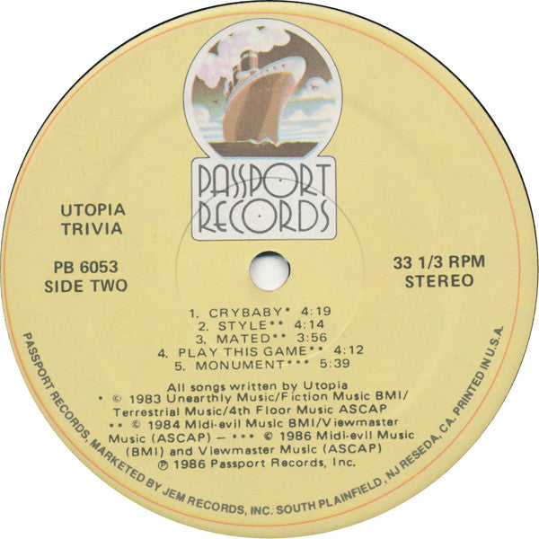 Utopia (5) : Trivia (LP, Comp, Hub)