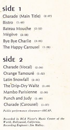 Henry Mancini : Charade (LP, Album)