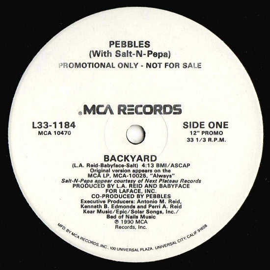 Pebbles With Salt 'N' Pepa : Backyard (12", Promo)