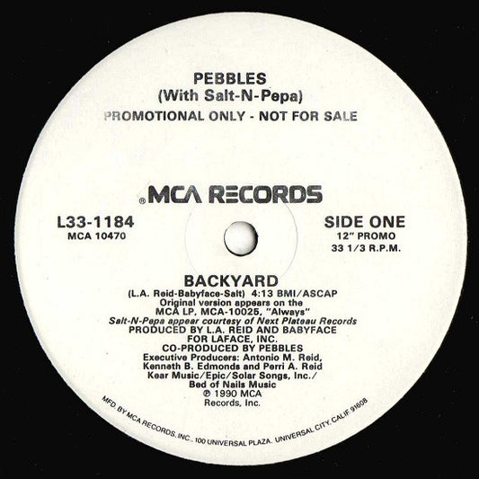 Pebbles With Salt 'N' Pepa : Backyard (12", Promo)
