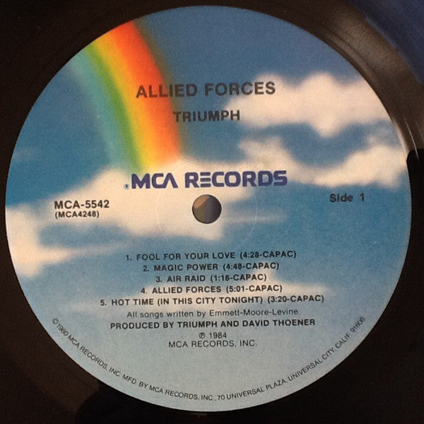 Triumph (2) : Allied Forces (LP, Album, RE, RM)