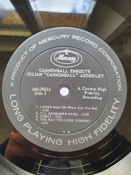 Cannonball Adderley : Cannonball Enroute (LP, Album, Mono)