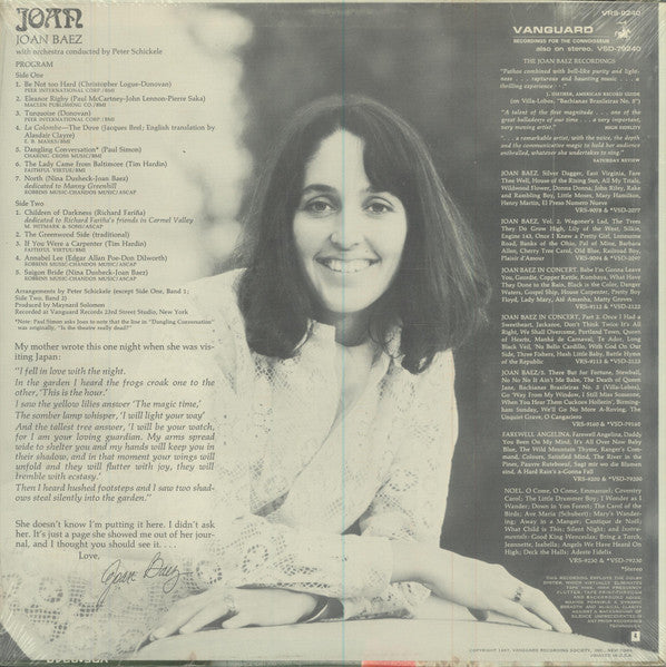 Joan Baez : Joan (LP, Album)