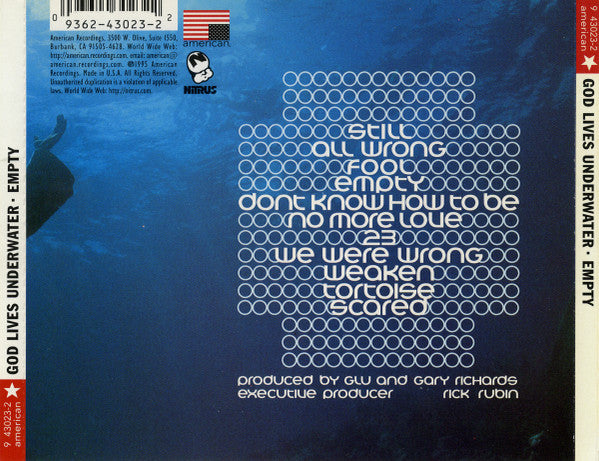 God Lives Underwater : Empty (CD, Album)