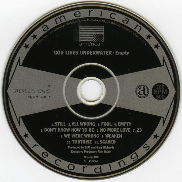 God Lives Underwater : Empty (CD, Album)