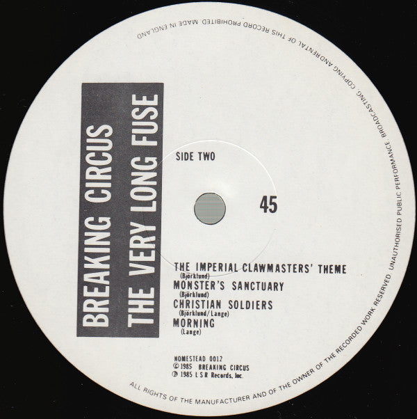 Breaking Circus : The Very Long Fuse (12")
