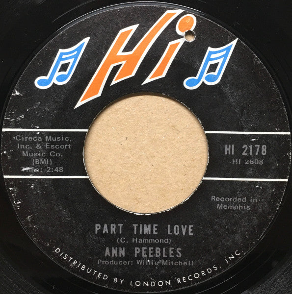 Ann Peebles : Part Time Love / I Still Love You (7", Single, Styrene, Ter)