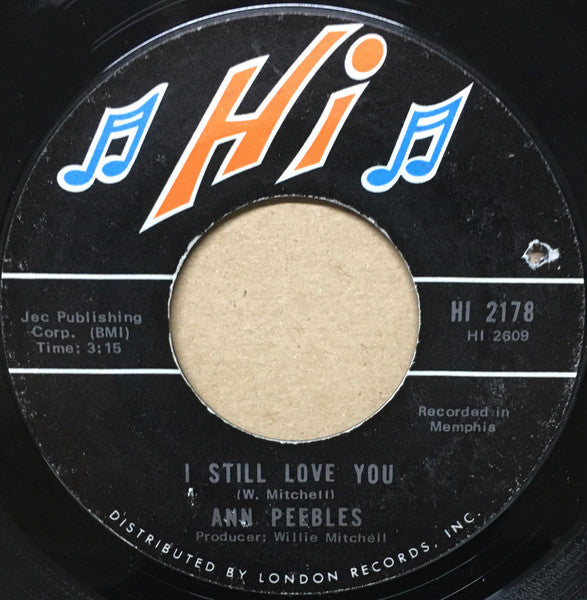 Ann Peebles : Part Time Love / I Still Love You (7", Single, Styrene, Ter)