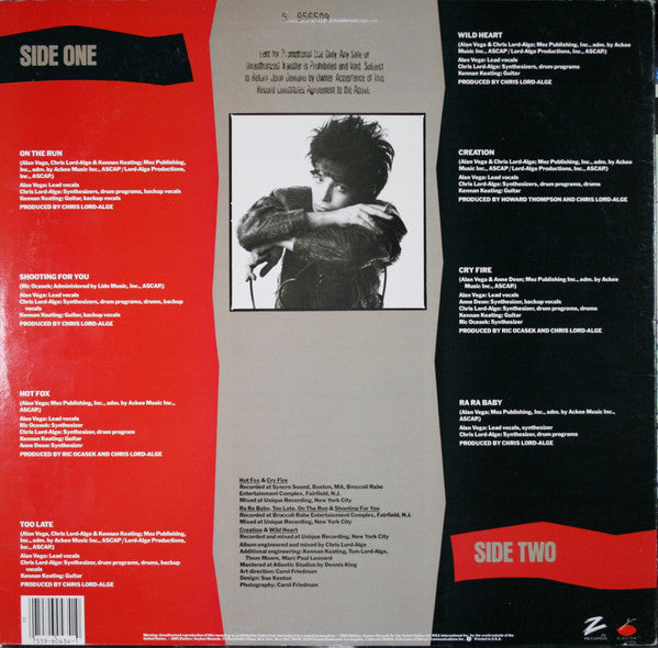Alan Vega : Just A Million Dreams (LP, Album, Promo, SP )