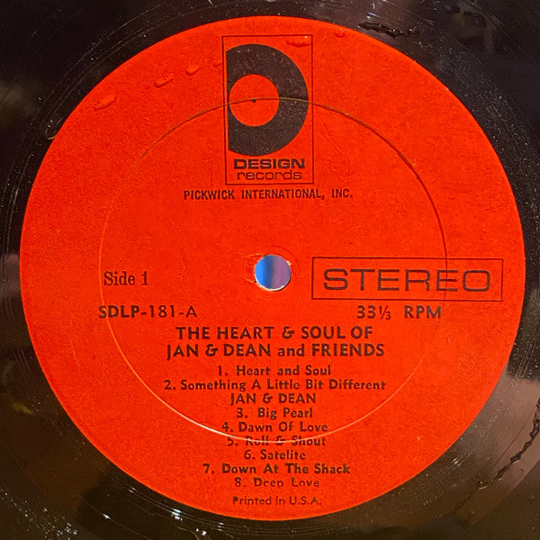 Jan & Dean : The Heart & Soul Of Jan & Dean And Friends (LP, Album)