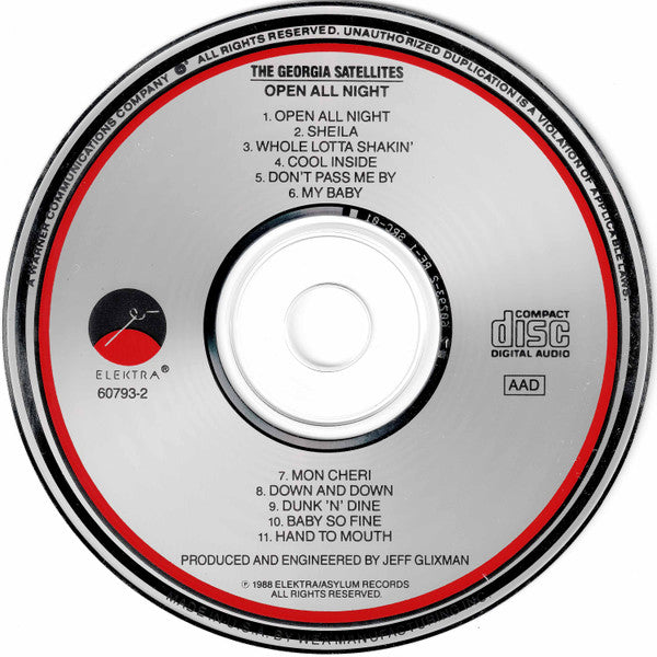 The Georgia Satellites : Open All Night (CD, Album, SRC)