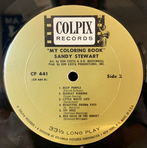 Sandy Stewart (2) : My Coloring Book (LP, Album, Mono)