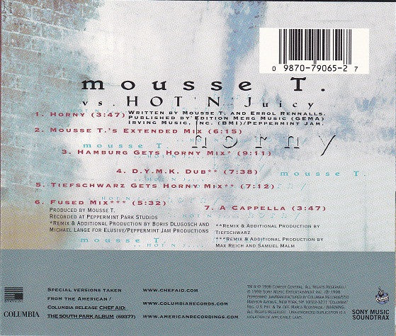 Mousse T. Vs. Hot 'N' Juicy : Horny (CD, Maxi)