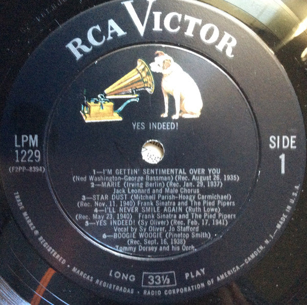 Tommy Dorsey And His Orchestra : Yes Indeed! (LP, Comp)
