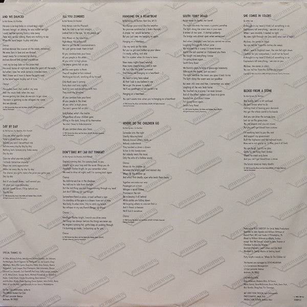 The Hooters : Nervous Night (LP, Album, RP, Pit)