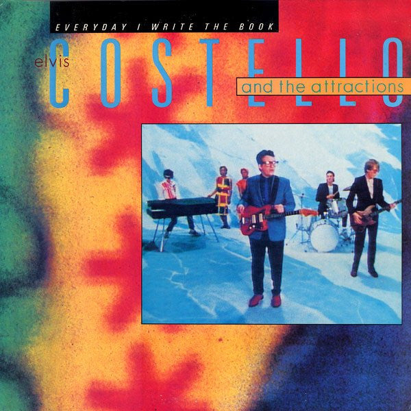 Elvis Costello & The Attractions : Everyday I Write The Book (12", Single, Promo, Pit)